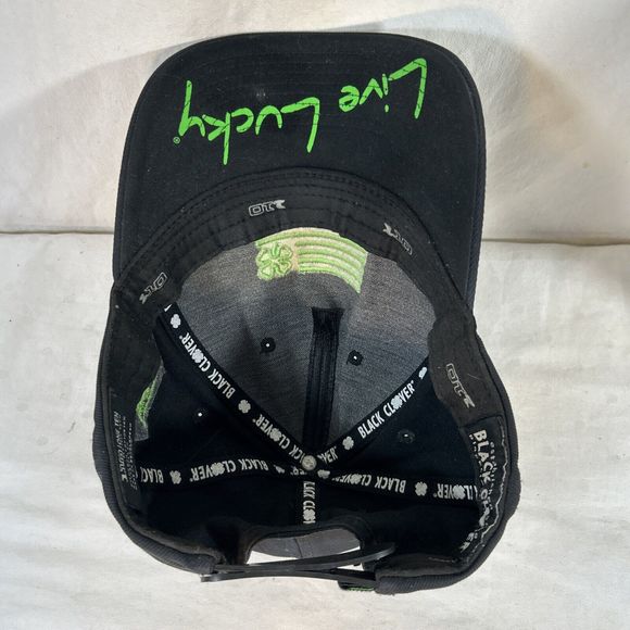 Black Clover Hat Cap Live Lucky Snap Back - Picture 6 of 8